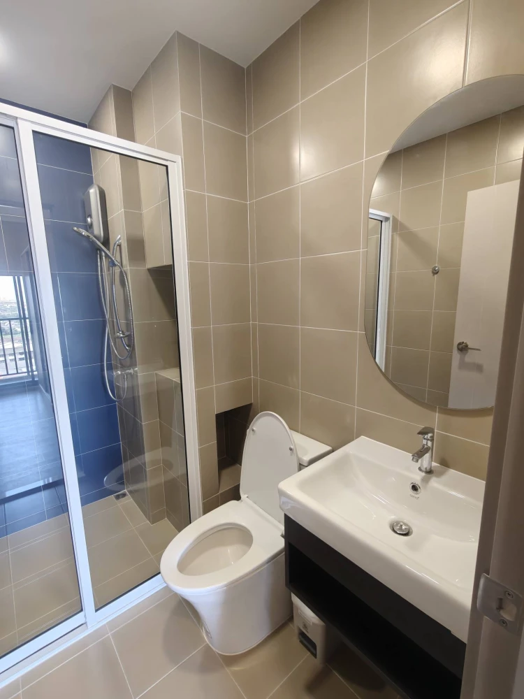 ให้เช่า Plum Condo New West ชั้น 12 วิวใกล้สวน ห้องมุมติดบันได (สงบ) เฟอร์นิเจอร์และเครื่องใช้ไฟฟ้าครบ