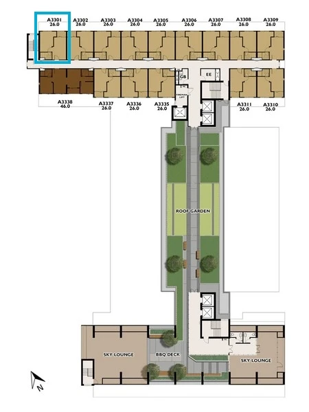 ให้เช่า  Plum Condo Ramkhamhaeng Station ห้องมุม ชั้น 23 วิวเมืองโล่ง ราคาไม่แรง มาจองได้แล้ววันนนี้