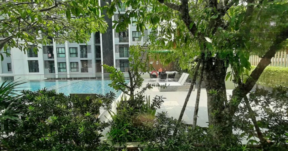 ให้เช่า Quinn Ratchada 17  ชั้น 5 วิวสระ + ต้นไม้เขียวรอบห้อง บรรยากาศสงบ เป็นส่วนตัว ให้ความรู้สึกเหมือนอยู่รีสอร์ทกลางเมือง