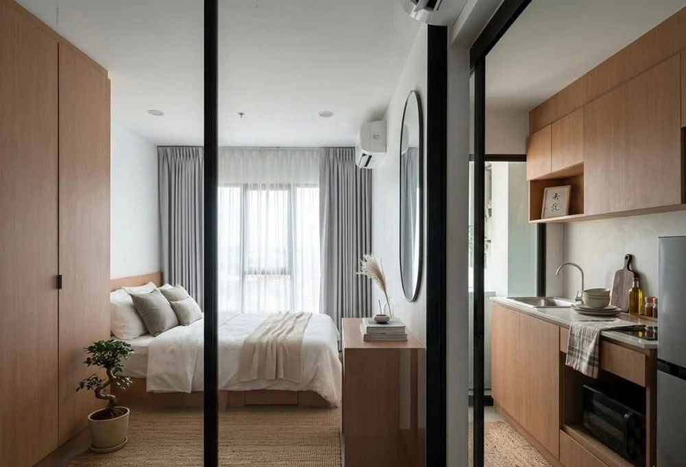 ให้เช่า Regent Home วุฒากาศ  ห้องสไตล์มินิมอล เฟอร์ครบ พร้อมอยู่ ห้องมุม วิวเมืองไม่โดนบล็อก จองเลย