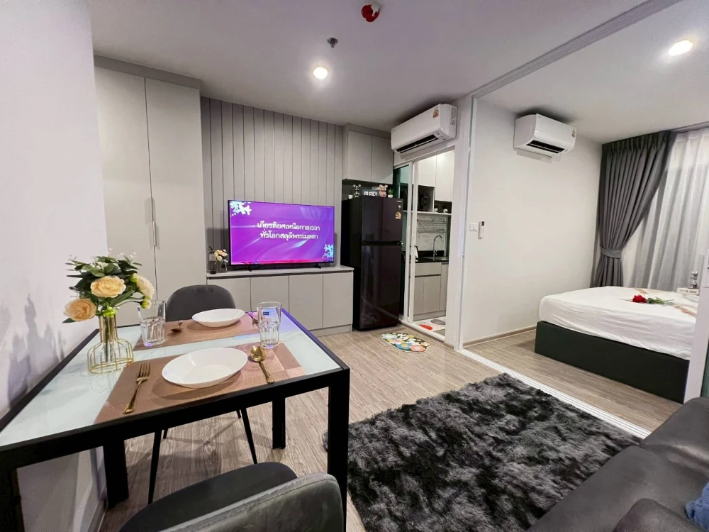 ให้เช่า Regent Home Bangna ตึก B วิวนอก วิวโล่ง ได้วิวแม่น้ำ มีเฟอร์นิเจิอร์ครบ Built-In พร้อมเข้าอยู่ได้ทันที