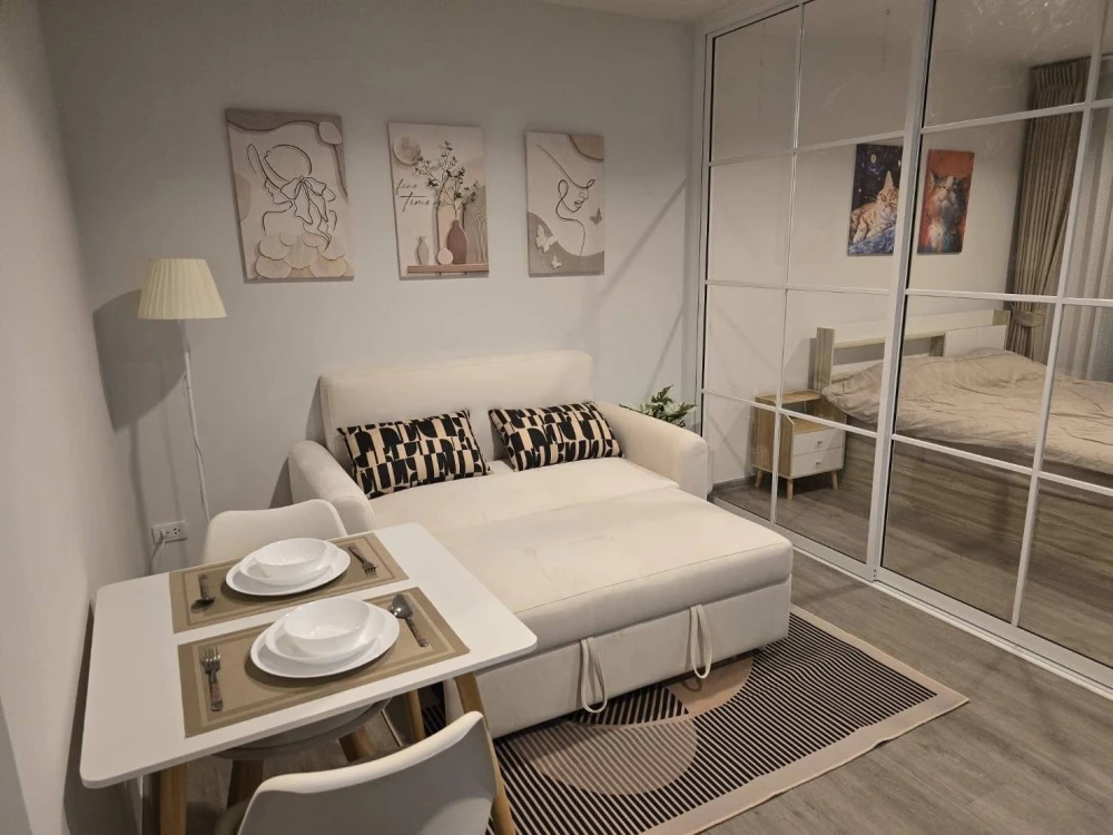 ให้เช่า Regent Home Bangna ห้องอยู่ชั้นสูง วิวสระ แต่งมินิมอล มูจิ สวยมาก พร้อมเข้าอยู่