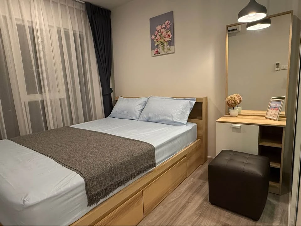 ให้เช่า Regent Home Bangna 1 ห้องนอน 1 ห้องน้ำ ตกแต่งคุมโทน เฟอร์นิเจอร์ครบครัน หิ้วกระเป๋าเข้าอยู่ได้เลยจ้า