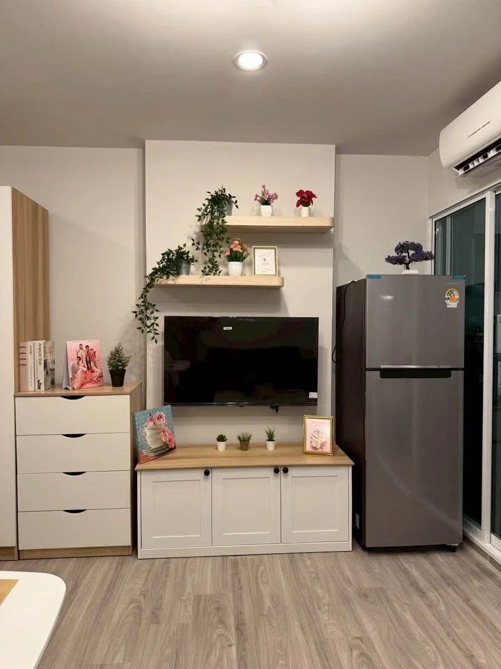 ให้เช่า Regent Home Bangna 1 ห้องนอน 1 ห้องน้ำ ตกแต่งคุมโทน เฟอร์นิเจอร์ครบครัน หิ้วกระเป๋าเข้าอยู่ได้เลยจ้า