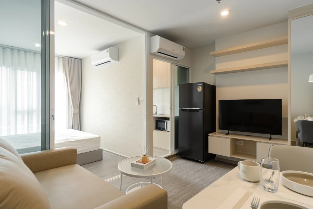 ให้เช่า Regent Home Bangna 1 ห้องนอน 1 ห้องน้ำ ตกแต่งสไตล์มินิมอลคุมโทน เห็นวิวโค้งน้ำบางกระเจ้า จองด่วน