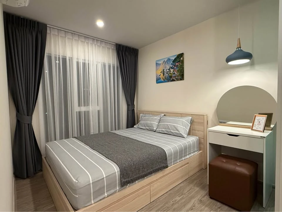 ให้เช่า Regent Home Bangna 1 ห้องนอน 1 ห้องน้ำ เฟอร์นิเจอร์และเครื่องใช้ไฟฟ้าครบครัน หิ้วกระเป๋าเข้าอยู่ได้เลยจ้า