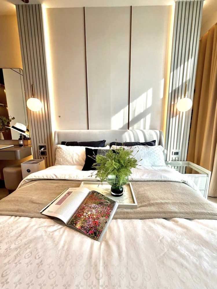 ให้เช่า Rhythm Ekkamai Estate ห้องน่าอยู่ แต่งสวยคุมโทน บิ้วอินเฟอร์นิเจอร์อย่างดี จองเลย