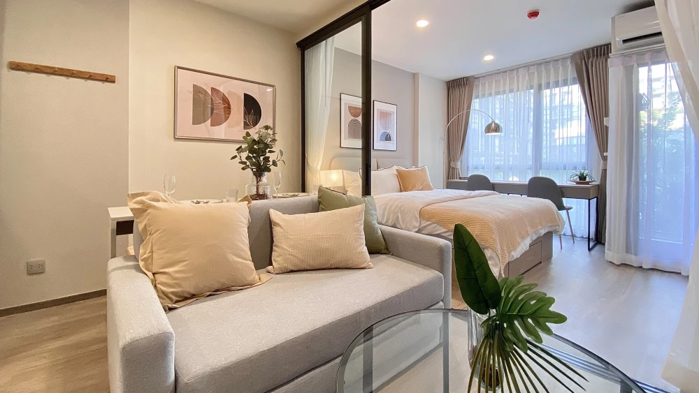 ให้เช่า Salaya One Residence ห้องแต่งน่าอยู่ ชั้น 2 วิวสวนและสระ ห้องไม่ร้อน มาจองเลยจ้า