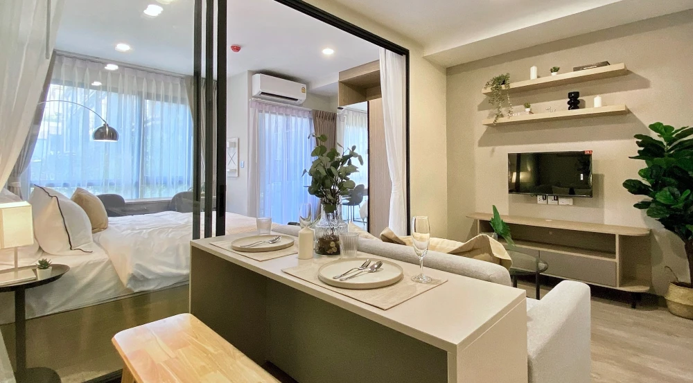 ให้เช่า Salaya One Residence ห้องแต่งน่าอยู่ ชั้น 2 วิวสวนและสระ ห้องไม่ร้อน มาจองเลยจ้า