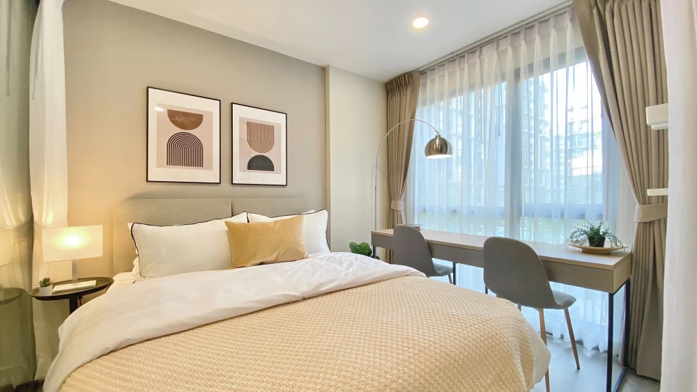 ให้เช่า Salaya One Residence ห้องแต่งน่าอยู่ ชั้น 2 วิวสวนและสระ ห้องไม่ร้อน มาจองเลยจ้า
