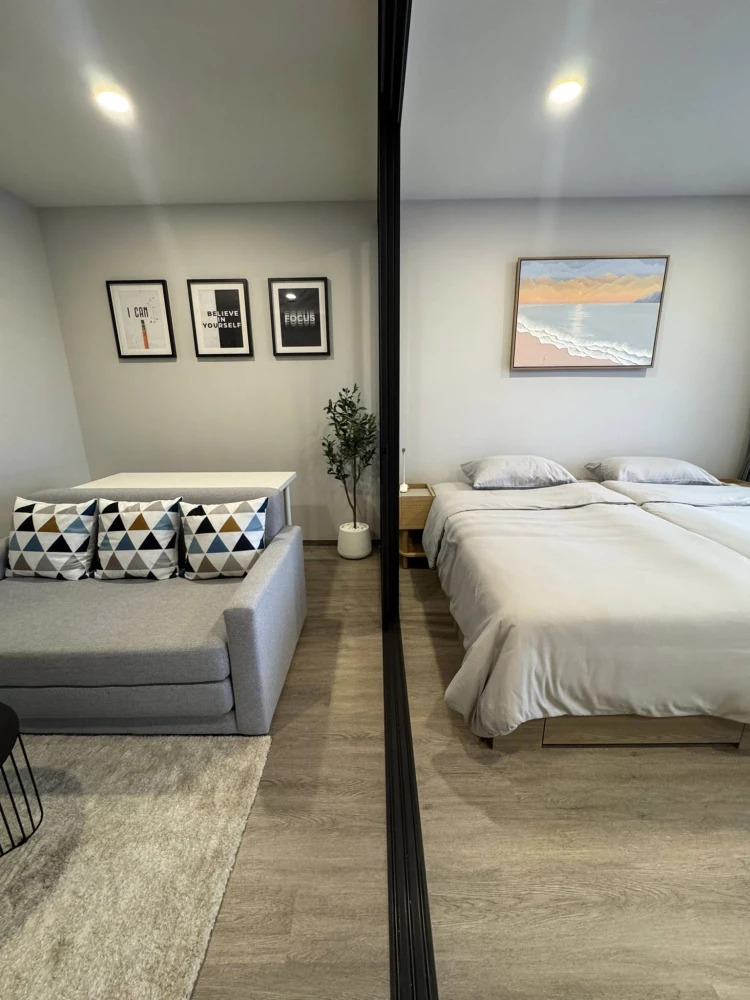 ให้เช่า Salaya One Residences ชั้น 5 ห้องสวย แต่งครบ หิ้วกระเป๋าใบเดียวมาเลยจ้า ด่วนๆ