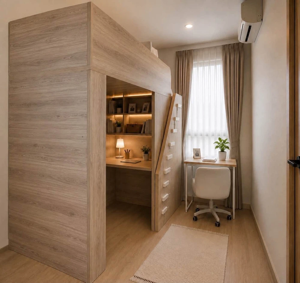 ให้เช่า Skyrise Avenue สุขุมวิท 64 ห้องเลขสวยมงคล เฟอร์นิเจอร์สุดสมาร์ท: มาพร้อม "เตียง 2 ชั้น มัลติฟังก์ชัน" รีบจองเลย