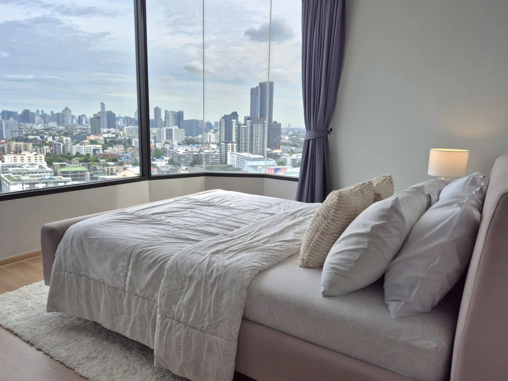ให้เช่า Skyrise Avenue Sukhumvit 64 ห้องสวย Rare Item ห้องมุมวิวเมือง + วิวแม่น้ำ ชั้นสูง โปร่งโล่งมาก