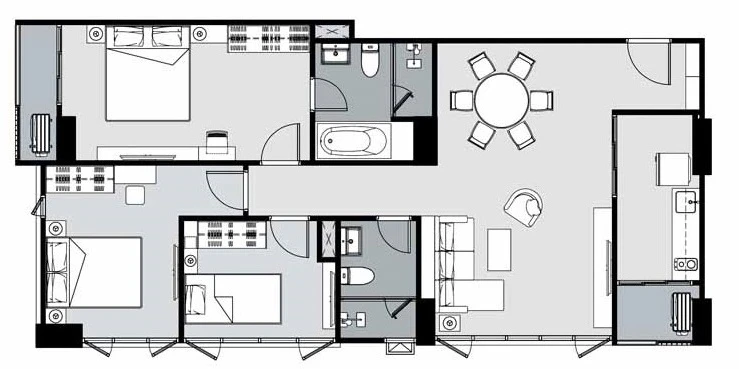 ให้เช่า Supalai Premier Samsen - Ratchawat 3 ห้องนอน แต่งครบ รีบจองเลย