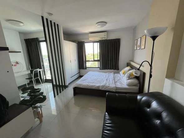 ให้เช่า The Avenue Spring @ ABAC Bangna ห้องมุมคนไม่พลุกพล่าน แต่งคุมโทน เฟอร์ครบ จองด่วน