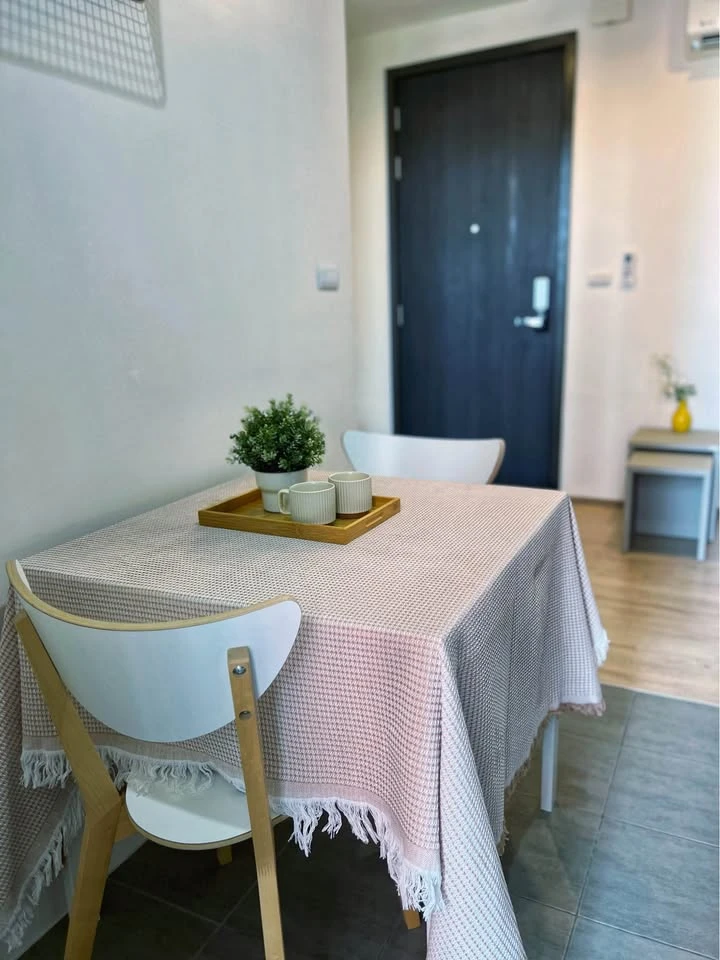 ให้เช่า The Base Garden-พระราม 9 เฟอร์นิเจอร์และเครื่องใช้ไฟฟ้าครบชุด พร้อมเข้าอยู่ได้เลยจ้า