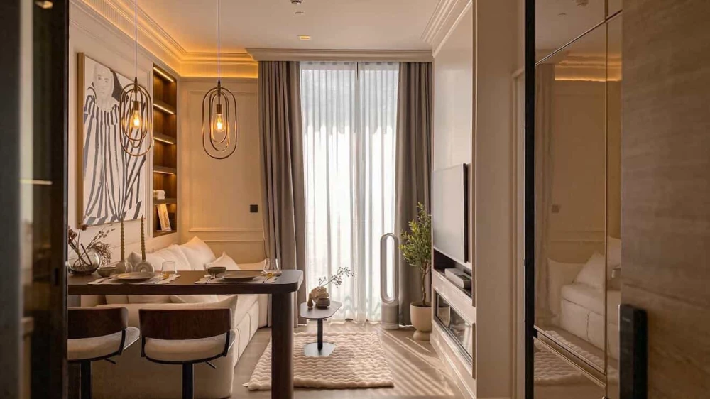 ให้เช่า The crest park residences ห้องใหญ่มากๆ ชั้น 31 city view เพดานสูงโล่งโปรงสบาย ระบบ home automation ทั้งห้อง