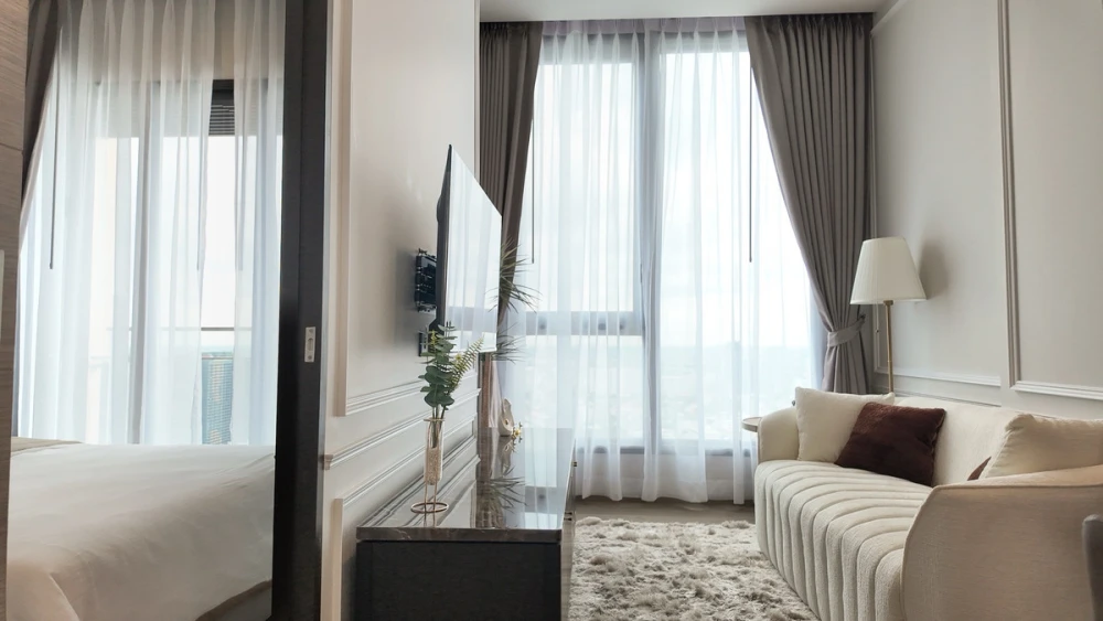 ให้เช่า The Crest Sukhumvit 34 ชั้น 32 ชั้นสูงมองเห็นวิวเมือง แต่งครบ น่าอยู่ จองเลย