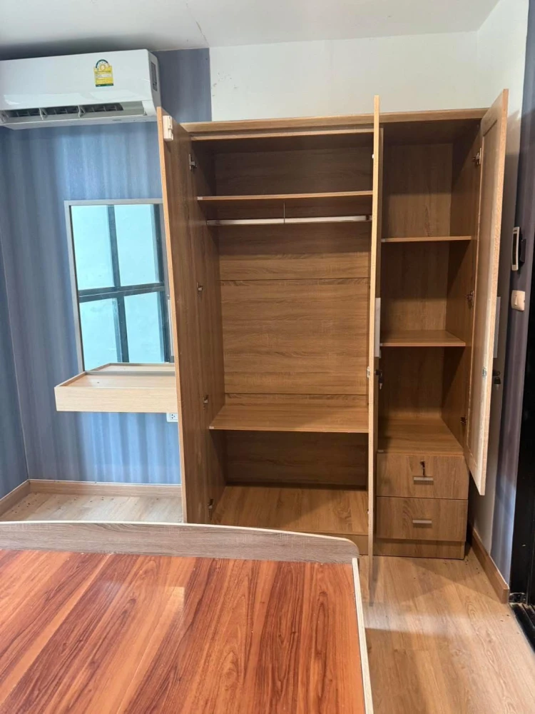 ให้เช่า The excel khu khot ตึก C ชั้น 2 มีเครื่องซักผ้า ติดวอลเปเปอร์ทั้งห้อง ผ้าม่าน 2 ชั้นอย่างดี รีบจองเลย