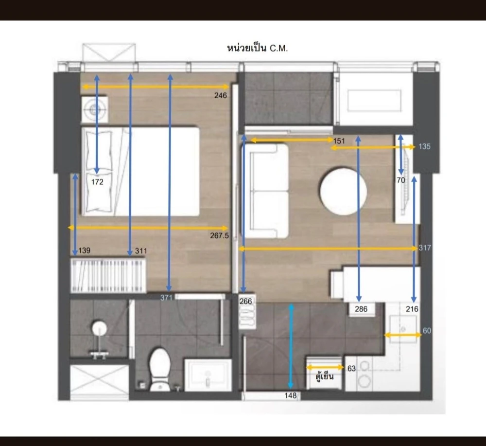 ให้เช่า The Extro Phayathai-Rangnam ห้องตกแต่งคุมโทน บิ้วอินสุดปัง เห็นวิวคิงพาวเวอร์จากชั้นสูง ไม่จองไหวหรอ