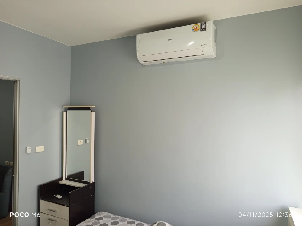 ให้เช่า The KITH Sukhumvit 113 ห้องพร้อมอยู่ เฟอร์พร้อม ชั้นไม่สูง ราคาสบายกระเป๋า จองเลย