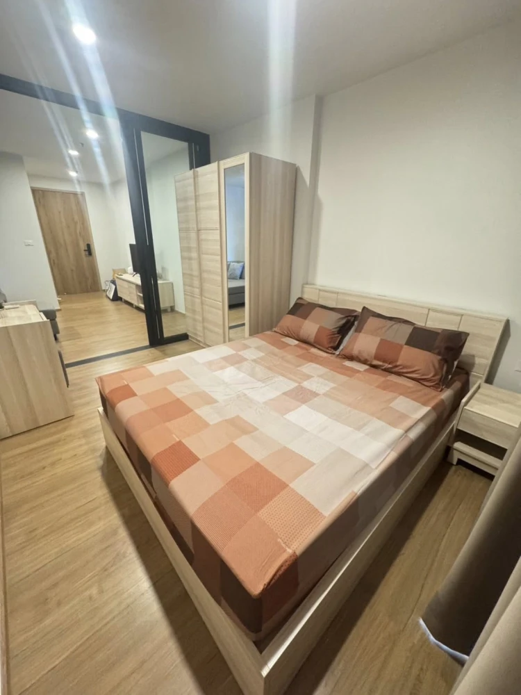 ให้เช่า The Line Vibe ห้องน่าอยู่ ชั้น 9 เฟอร์นิเจอร์ครบครัน ตกแต่งคุมโทน ดีแบบนี้จะรออะไร