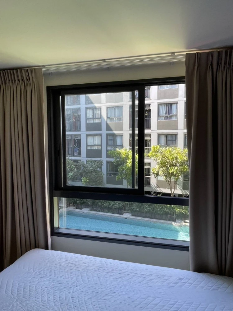 ให้เช่า the muve บางนา วิวสระว่ายน้ำ บรรยากาศชิลสุดๆ เครื่องใช้ไฟฟ้าครบ พร้อมเข้าอยู่