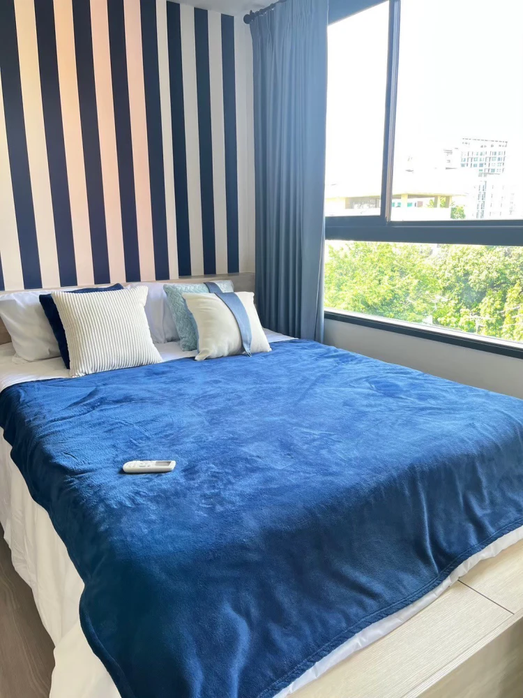 ให้เช่า The muve kaset ห้องน่าอยู่ เฟอร์พร้อม จองเลย