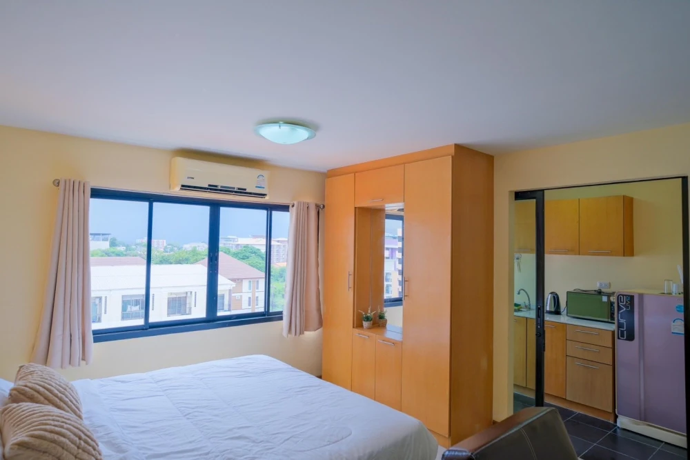 ให้เช่า The North Park Condominium ห้องสตูดิโอ ชั้น 7 เฟอร์นิเจอร์ครบครัน หิ้วกระเป๋าเข้าอยู่ได้เลยจ้า