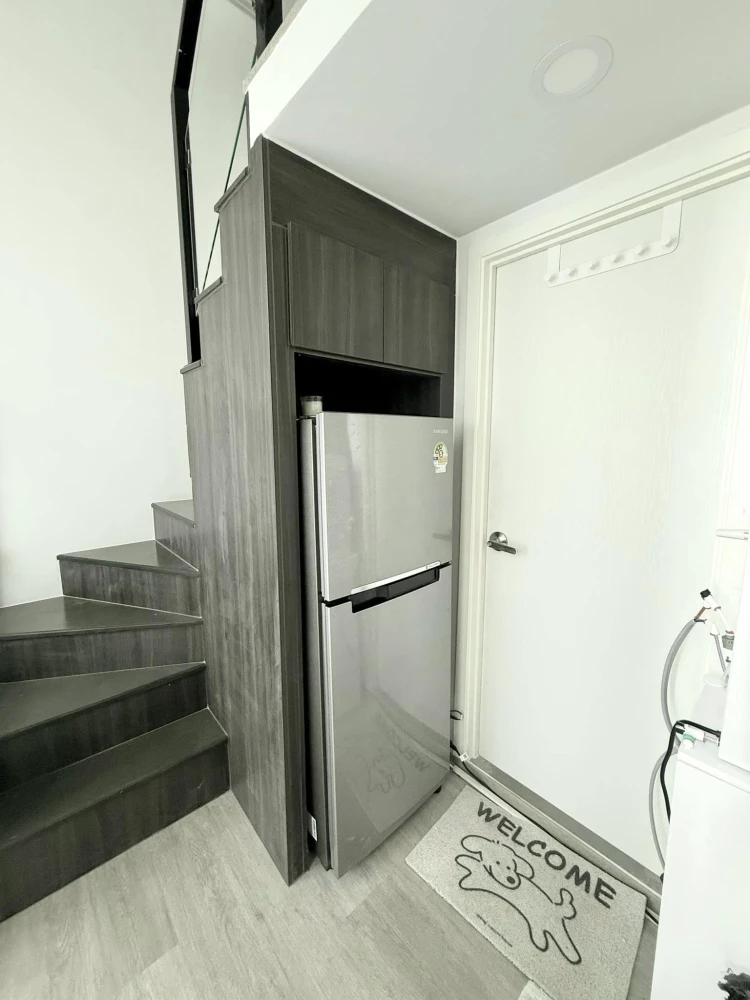 ให้เช่า The Origin Plug & Play Ramintra ห้องแต่งสวยคุมโทนสไตล์มินิมอล เพดานสูงโปร่งโล่ง จองเลย