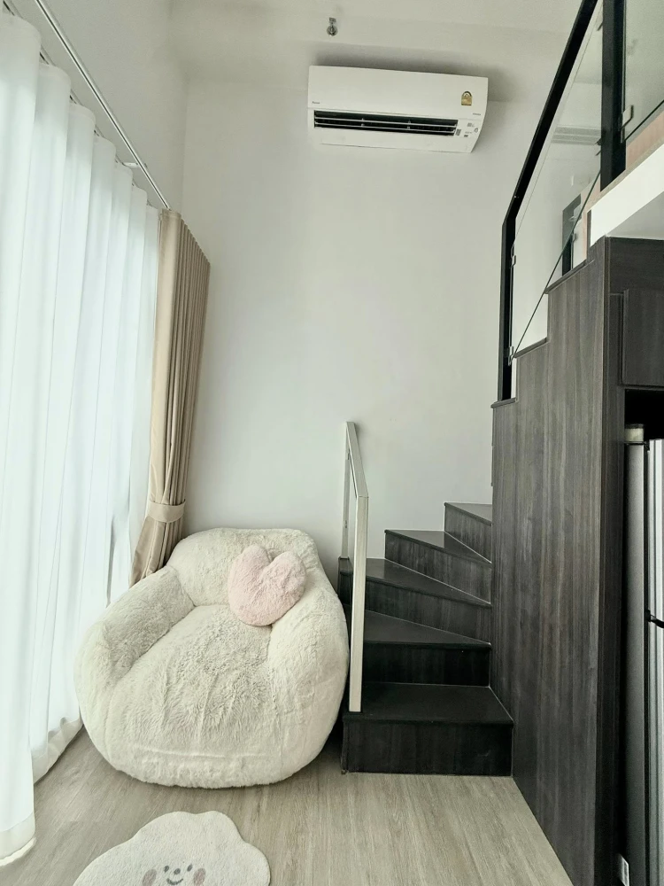 ให้เช่า The Origin Plug & Play Ramintra ห้องแต่งสวยคุมโทนสไตล์มินิมอล เพดานสูงโปร่งโล่ง จองเลย