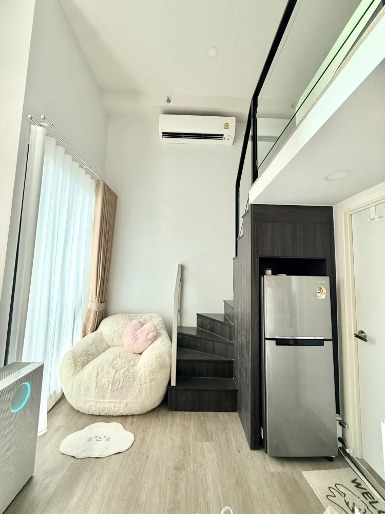 ให้เช่า The Origin Plug & Play Ramintra ห้องแต่งสวยคุมโทนสไตล์มินิมอล เพดานสูงโปร่งโล่ง จองเลย