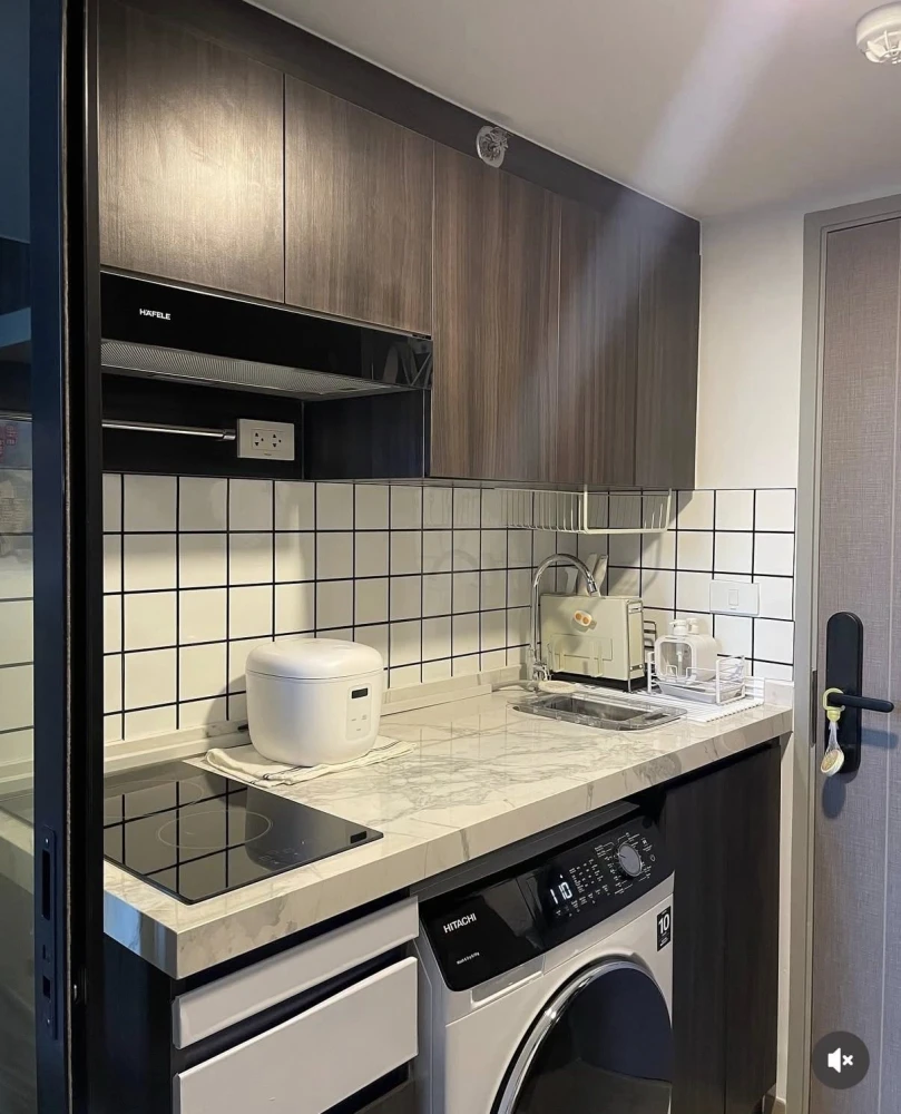 ให้เช่า The Origin Plug & Play Ramintra ห้องแต่งสวยคุมโทนสไตล์มินิมอล เพดานสูงโปร่งโล่ง จองเลย