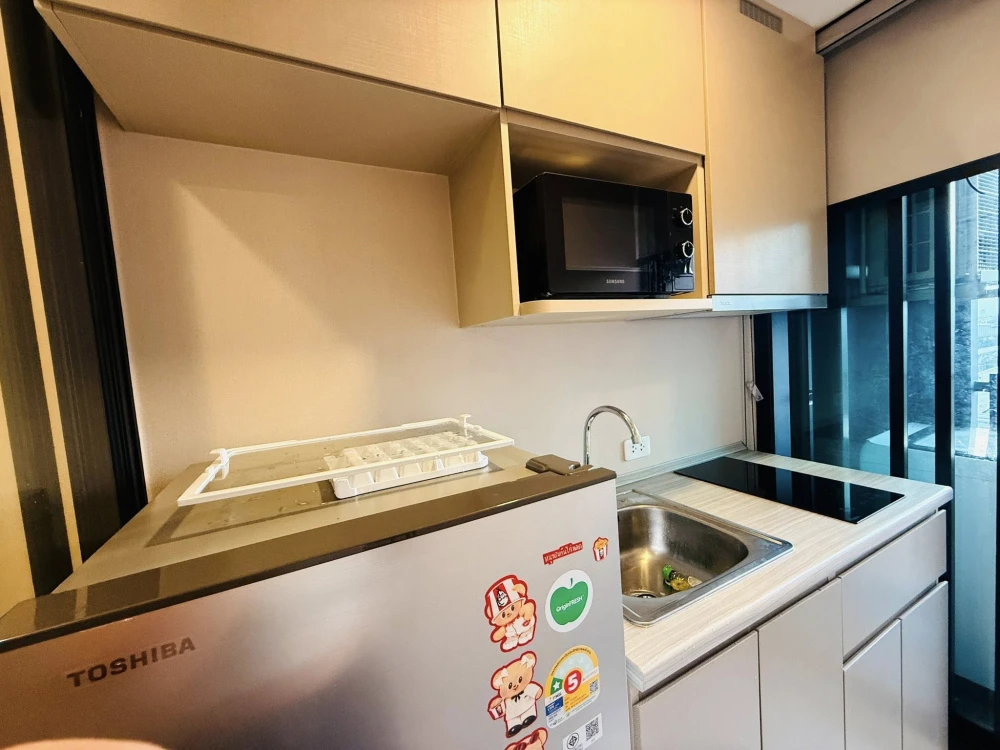 ให้เช่า THE ORIGIN Ram 209 Interchange ห้องน่าอยู่ ติดวอลเปเปอร์อย่างดี เฟอร์ครบครัน หิ้วกระเป๋าเข้าอยู่ได้เลยจ้า