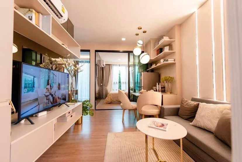 ให้เช่า The Origin Ram 209 interchange ห้องน่าอยู่ Funiture ครบครัน ลากกระเป๋าเข้าอยู่ได้เลย อย่าพลาด