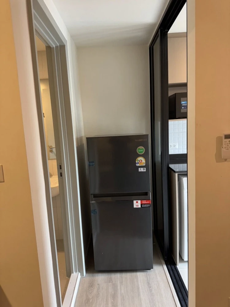 ให้เช่า The Origin Sukhumvit - Praksa ห้องน่าอยู่ ชั้น 12 มาพร้อมเฟอร์นิเจอร์ครบครัน หิ้วกระเป๋าเข้าอยู่ได้เลยจ้า