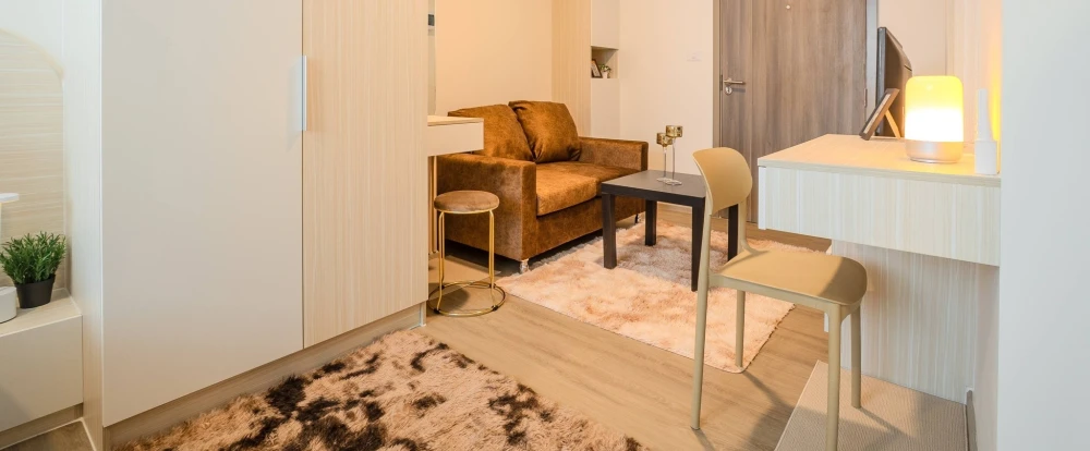 ให้เช่า The Origin Sukhumvit - Praksa ห้องมุมให้ความเป็นส่วนตัว แต่งสวยคุมโทน วิวสวย จองเลย