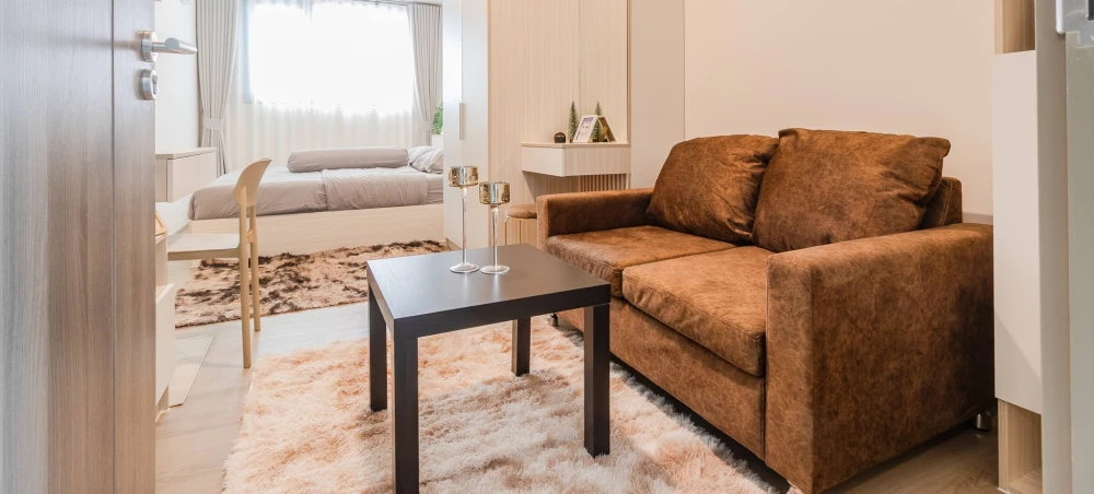 ให้เช่า The Origin Sukhumvit - Praksa ห้องมุมให้ความเป็นส่วนตัว แต่งสวยคุมโทน วิวสวย จองเลย