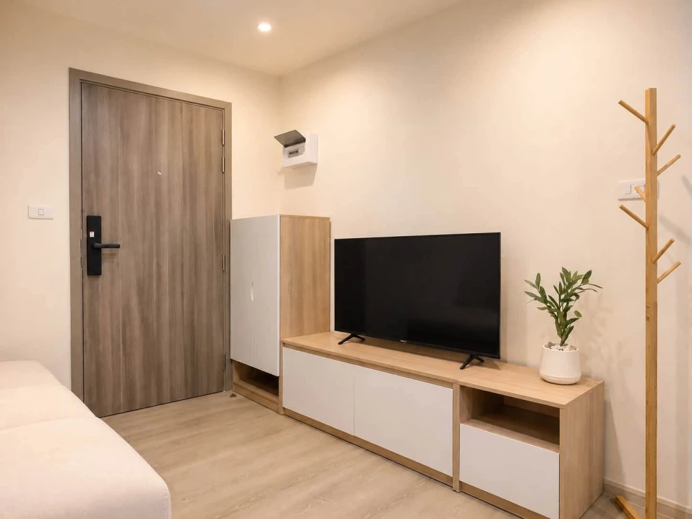 ให้เช่า The Origin Sukhumvit - Praksa 1 ห้องนอน มาพร้อมเฟอร์นิเจอร์ครบครัน หิ้วกระเป๋าเข้าอยู่ได้เลยจ้า