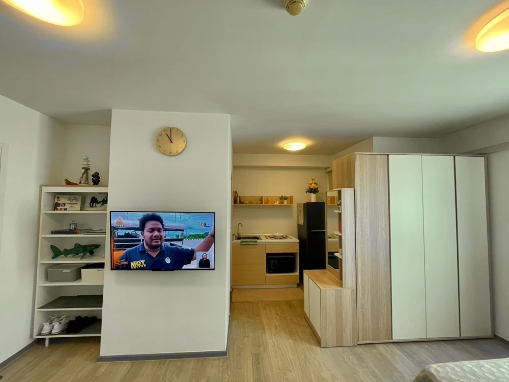 ให้เช่า The point Condo Rangsit Khong 6 ห้องทิศเหนือทำเลดี ตกแต่งสไตล์มินิมอล เฟอร์ครบ จองด่วน