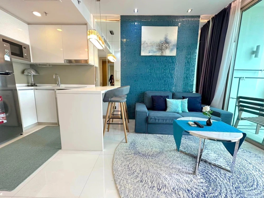 ให้เช่า The Riviera Wong Amat Beach ห้องน่าอยู่ แต่งสวยสุดปัง บิ้วอินสุดเลิศ มองเห็นวิวทะเล จองเลย