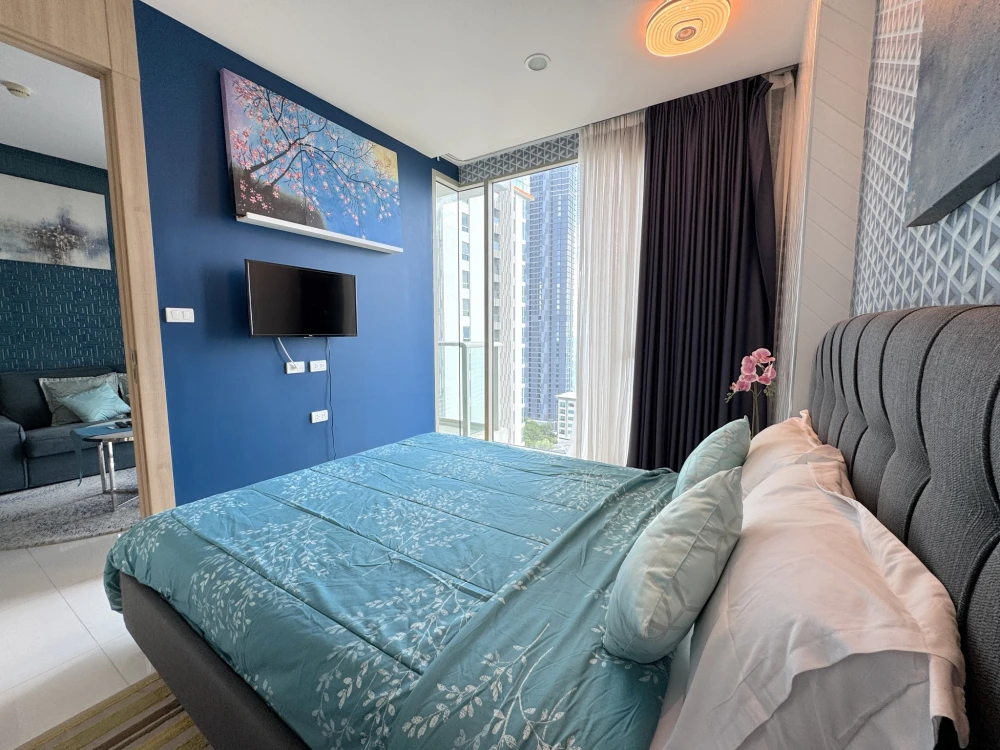 ให้เช่า The Riviera Wong Amat Beach ห้องน่าอยู่ แต่งสวยสุดปัง บิ้วอินสุดเลิศ มองเห็นวิวทะเล จองเลย