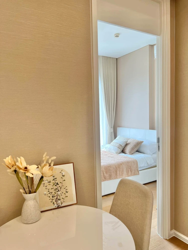 ให้เช่า The Saint Residences ชั้น 12a อาคาร C พร้อมเครื่องนอนที่นอนนุ่มแน่นอย่างดี รุ่น premium นอนไม่ปวดหลัง