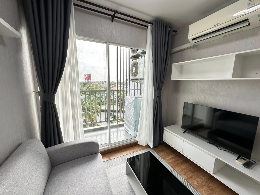 ให้เช่า The Trust Condo Nakornpathom 1 ห้องนอน 1 ห้องน้ำ เฟอร์ครบ หิ้วกระเป๋าเข้าอยู่ได้เลยจ้า