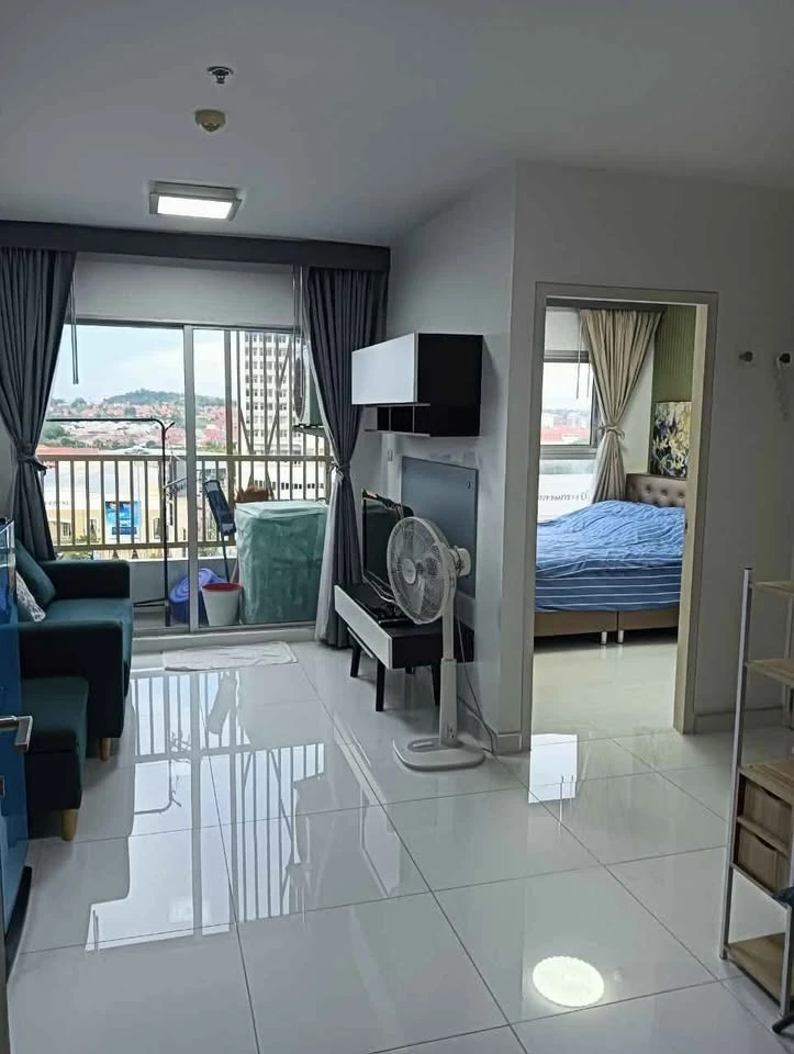 ให้เช่า The Trust Condo South Pattaya ห้องน่าอยู่ เฟอร์นิเจอร์ครบครัน วิวเมืองสวย ไม่บล็อค จองเลย