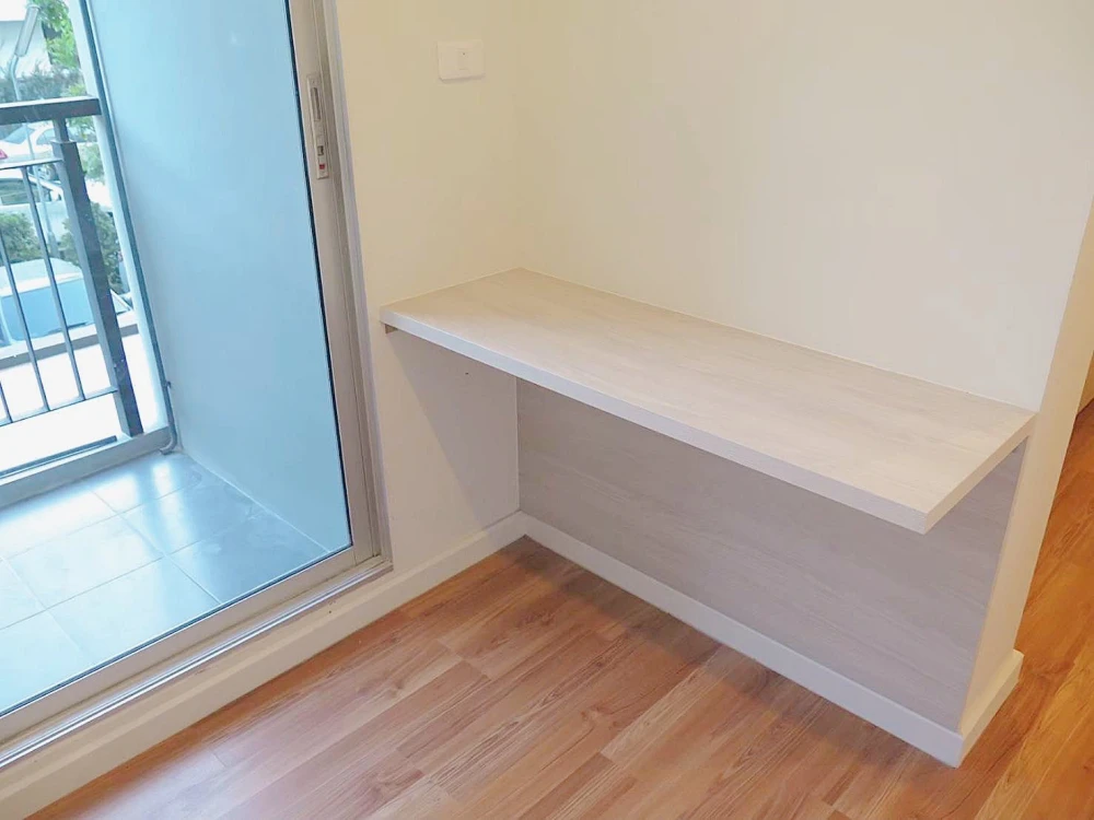 ให้เช่า V Condo Ladkrabang ห้องชั้น 2 มาพร้อมเครื่องซักผ้าและเฟอร์นิเจอร์ครบครัน จองเลยจ้า