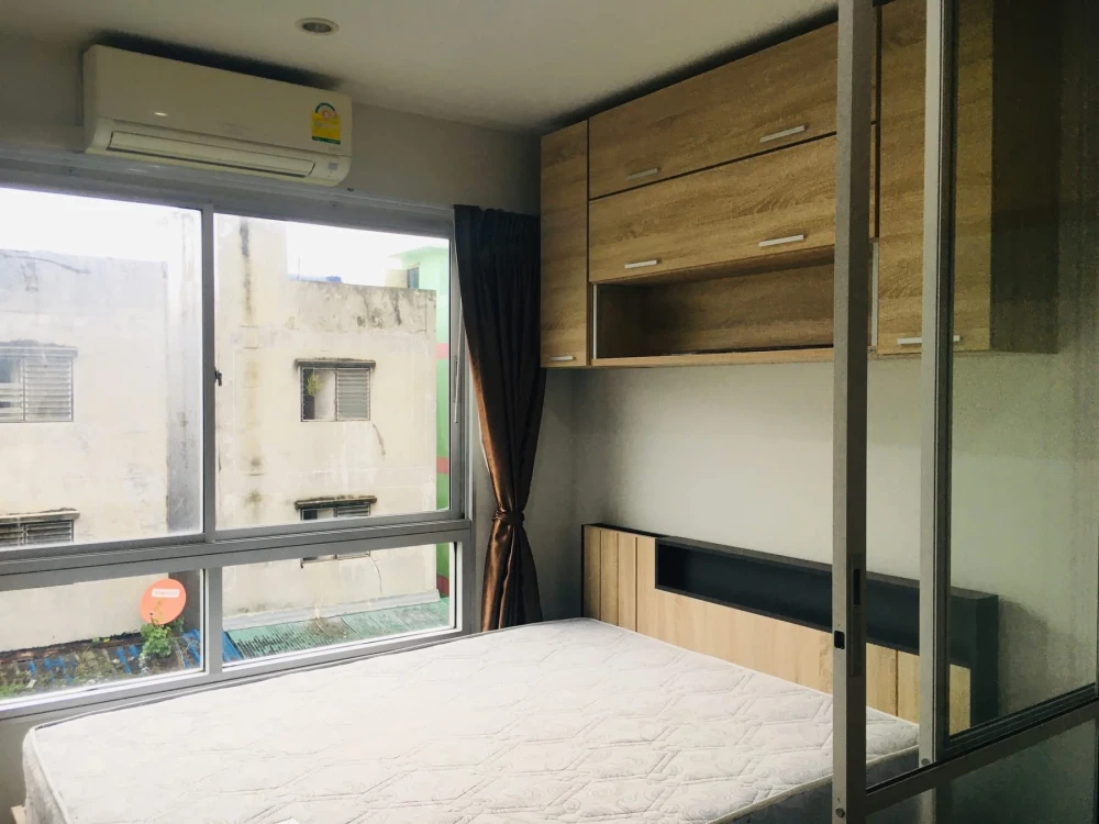 ให้เช่า V Condo Ladkrabang ห้องน่าอยู่ ชั้น 3 แต่งครบ เฟอร์นิเจอร์ครบครัน หิ้วกระเป๋าเข้าอยู่ได้เลย