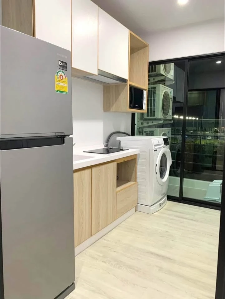 ให้เช่า V Condo Salaya วิวสนามบอล ลมพัดเย็นสบาย 2 ห้องนอน พร้อมเตียง + ตู้เสื้อผ้า Built-in จองเลย