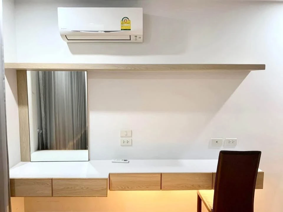ให้เช่า V Condo Salaya วิวสนามบอล ลมพัดเย็นสบาย 2 ห้องนอน พร้อมเตียง + ตู้เสื้อผ้า Built-in จองเลย