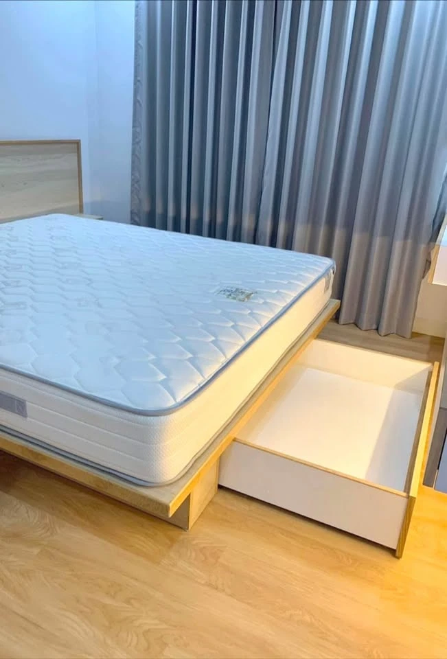 ให้เช่า V Condo Salaya วิวสนามบอล ลมพัดเย็นสบาย 2 ห้องนอน พร้อมเตียง + ตู้เสื้อผ้า Built-in จองเลย